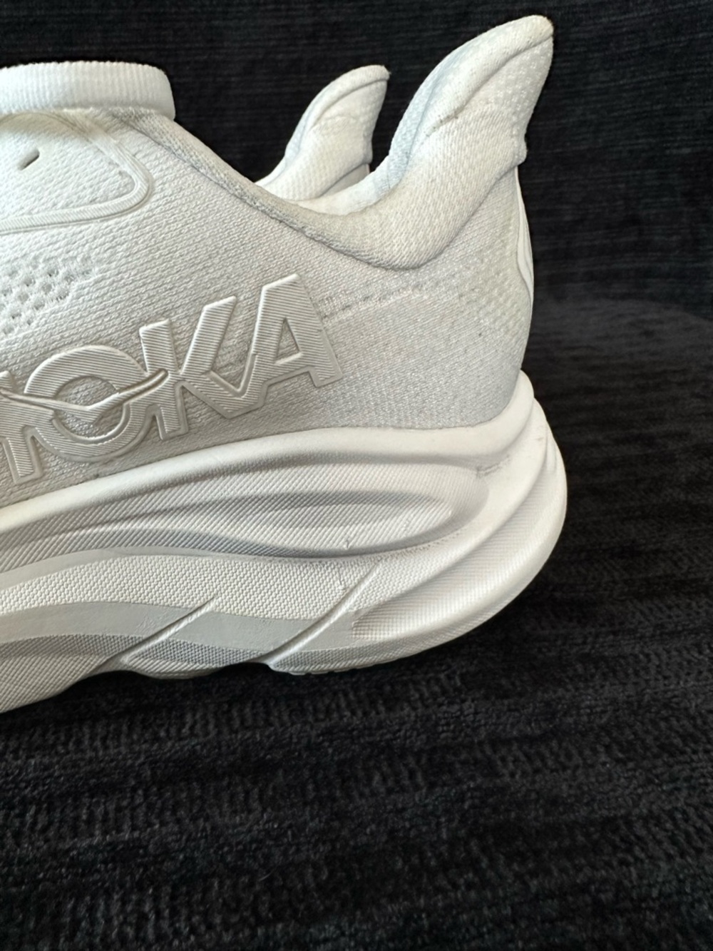 HOKA Clifton 10 White Running Shoes Wide W 9.5B EU 41.5 Womens Sneakers - Picture 5 of 11